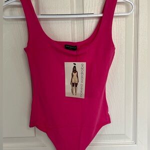 Women's Naked Wardrobe Rasberry Pink Bodysuit Size XS NWT